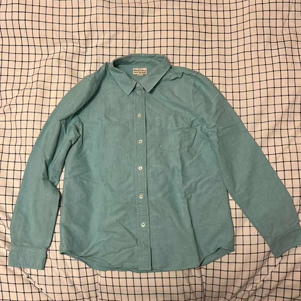 Turquoise colored dress shirt